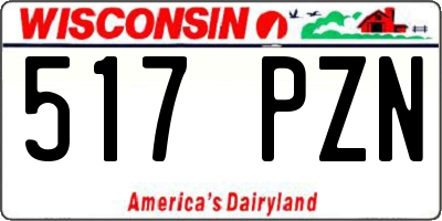 WI license plate 517PZN