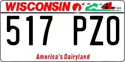 WI license plate 517PZO