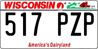 WI license plate 517PZP