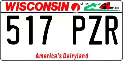 WI license plate 517PZR