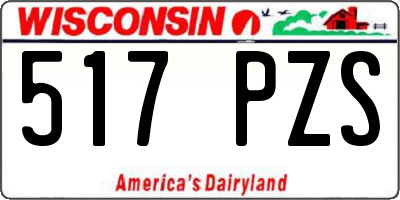 WI license plate 517PZS