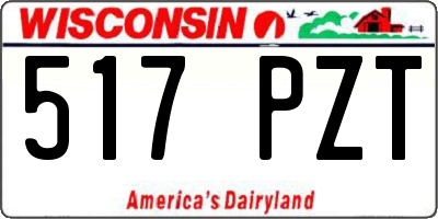 WI license plate 517PZT
