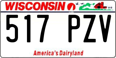 WI license plate 517PZV