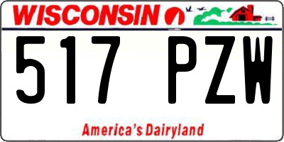WI license plate 517PZW