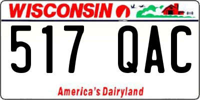 WI license plate 517QAC