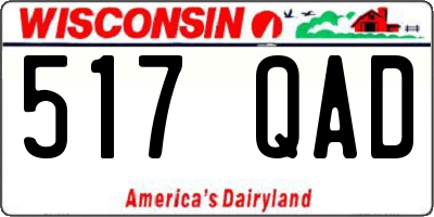 WI license plate 517QAD
