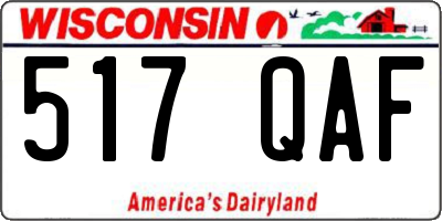 WI license plate 517QAF
