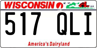 WI license plate 517QLI