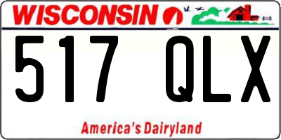 WI license plate 517QLX