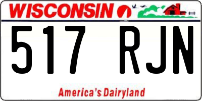WI license plate 517RJN