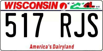 WI license plate 517RJS