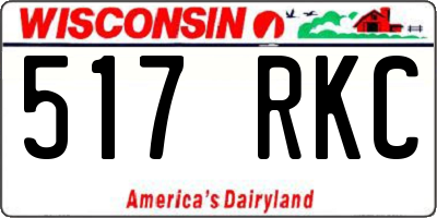 WI license plate 517RKC