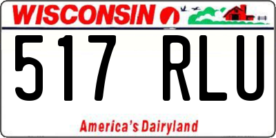 WI license plate 517RLU