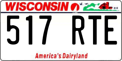 WI license plate 517RTE