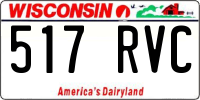 WI license plate 517RVC