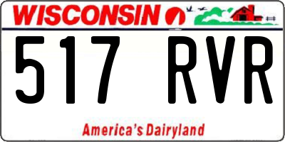 WI license plate 517RVR
