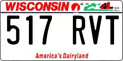 WI license plate 517RVT