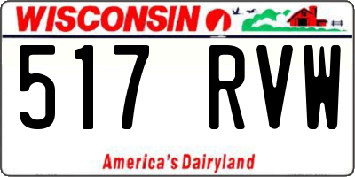 WI license plate 517RVW