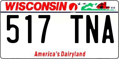 WI license plate 517TNA