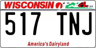 WI license plate 517TNJ