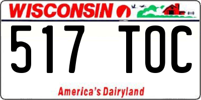 WI license plate 517TOC