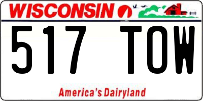 WI license plate 517TOW