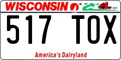 WI license plate 517TOX