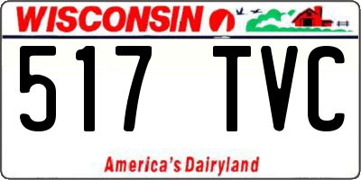 WI license plate 517TVC