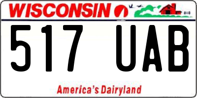 WI license plate 517UAB