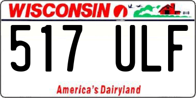 WI license plate 517ULF