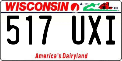 WI license plate 517UXI