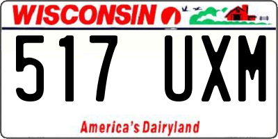 WI license plate 517UXM