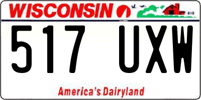 WI license plate 517UXW