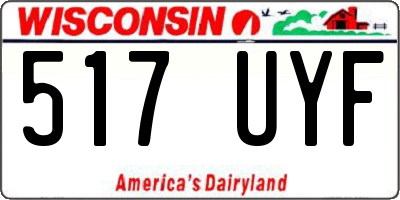 WI license plate 517UYF