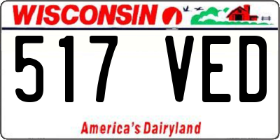 WI license plate 517VED