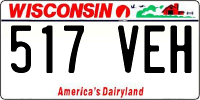 WI license plate 517VEH
