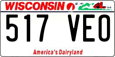 WI license plate 517VEO