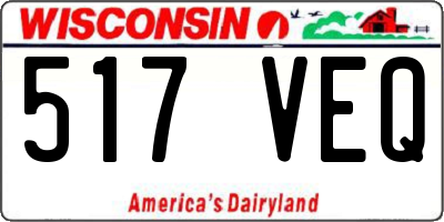 WI license plate 517VEQ