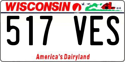 WI license plate 517VES