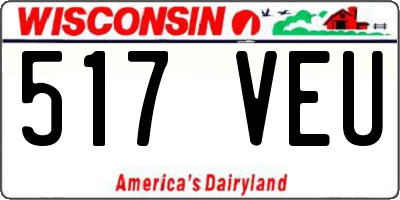 WI license plate 517VEU