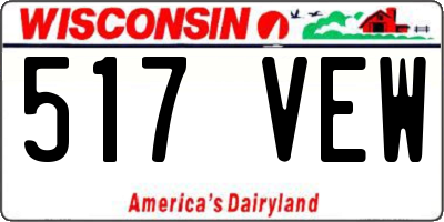 WI license plate 517VEW