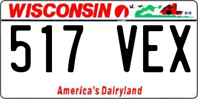 WI license plate 517VEX