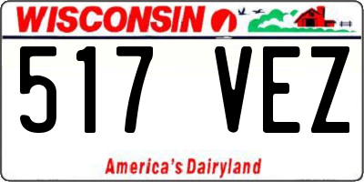 WI license plate 517VEZ