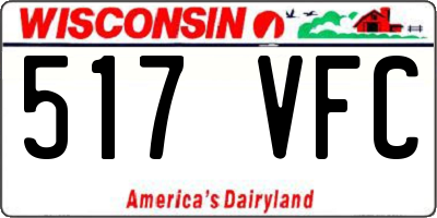 WI license plate 517VFC