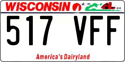 WI license plate 517VFF