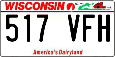 WI license plate 517VFH