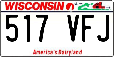 WI license plate 517VFJ