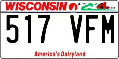 WI license plate 517VFM