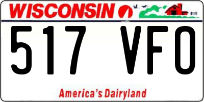 WI license plate 517VFO