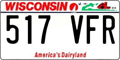 WI license plate 517VFR